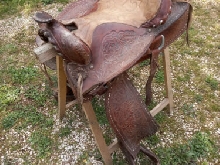 SELLE WESTERN EN CUIR 