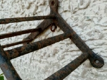 Support selle de cheval, equestre ancien, rare, 19e en fer forgé