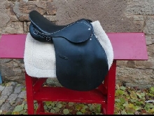 Selle Mixte Cheval ZALDI DANLOUX  état proche du neuf - 18'' -cuir grainé noir -