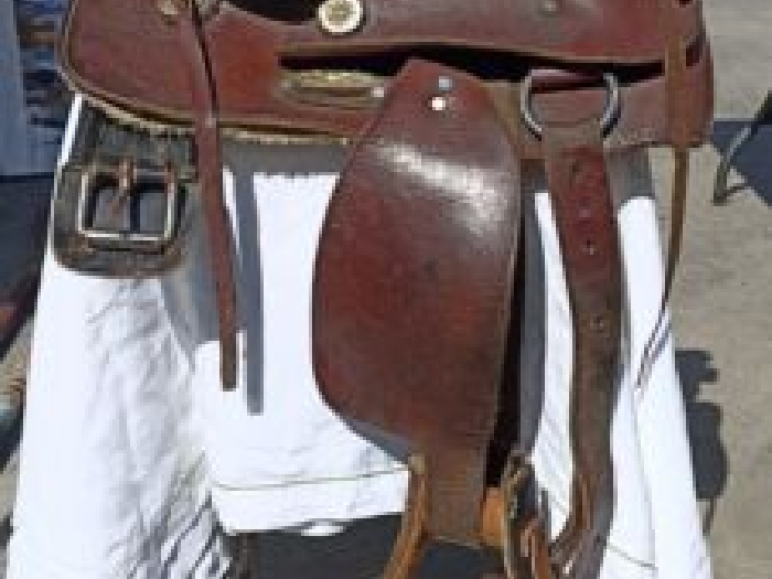 Vintage selle western poney shetland 15 cuir  